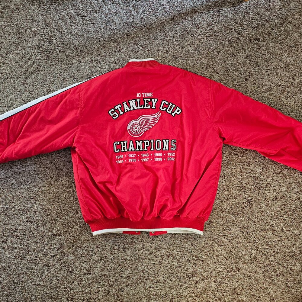 Detroit Red Wings Stanley Cup sports jacket vintage 2000's size LARGE
